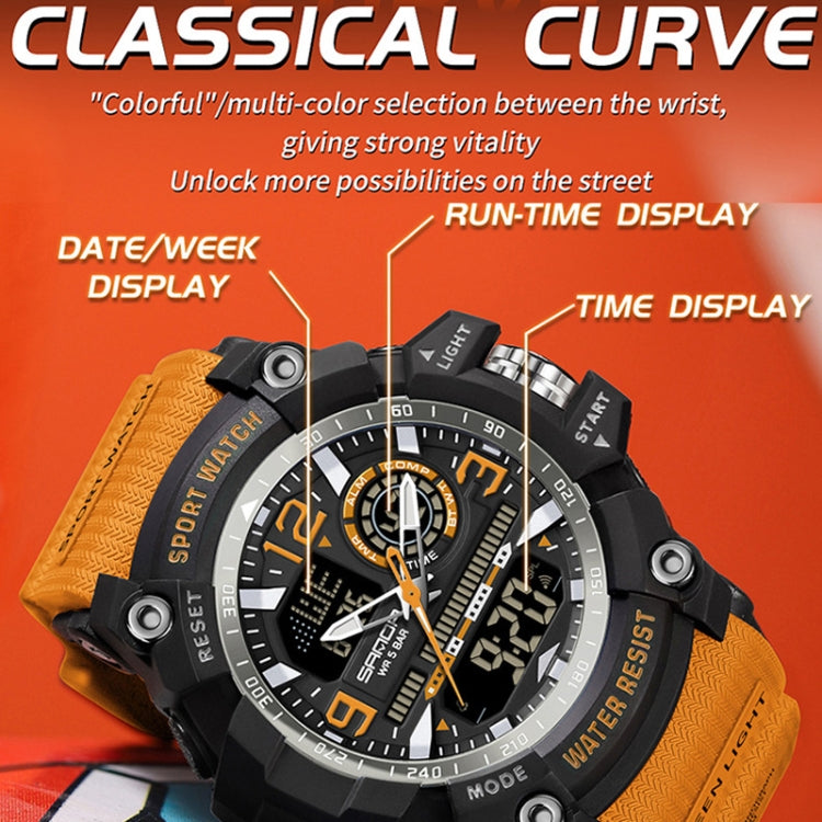 SANDA Large Dial Electronic Watch Multi-function Outdoor Sports Watch
