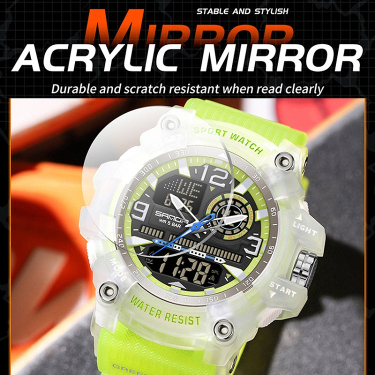 SANDA Large Dial Electronic Watch Multi-function Outdoor Sports Watch