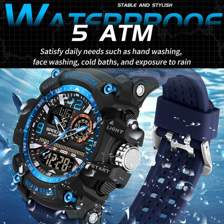 SANDA Large Dial Electronic Watch Multi-function Outdoor Sports Watch
