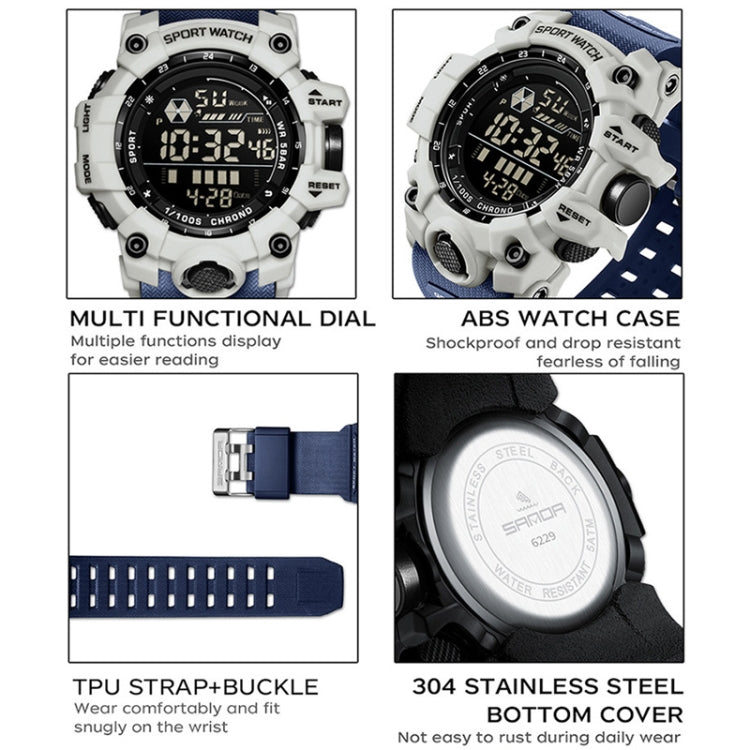 SANDA Outdoor Sports Watch Simple Multifunction Electronic Watch