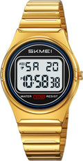 Gosasa Retro Ultra-Thin Digital Watch for Men & Women, 30M Water Resistant | Stainless Steel Design Adds A Business-Casual Look, Quartz Timing Pairs With LED Backlight, Alarm And Stopwatch For Daily Use