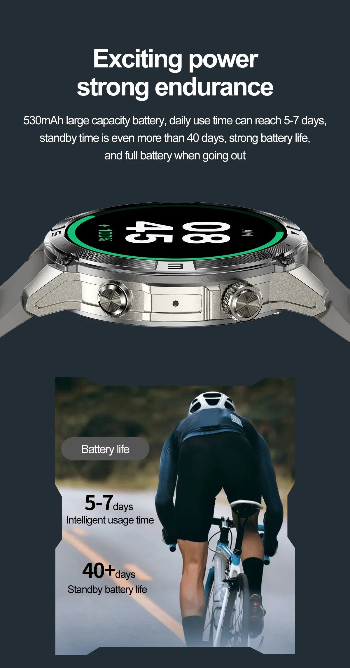 AMOLED Smart Watch - North Edge - GPS Smartwatch