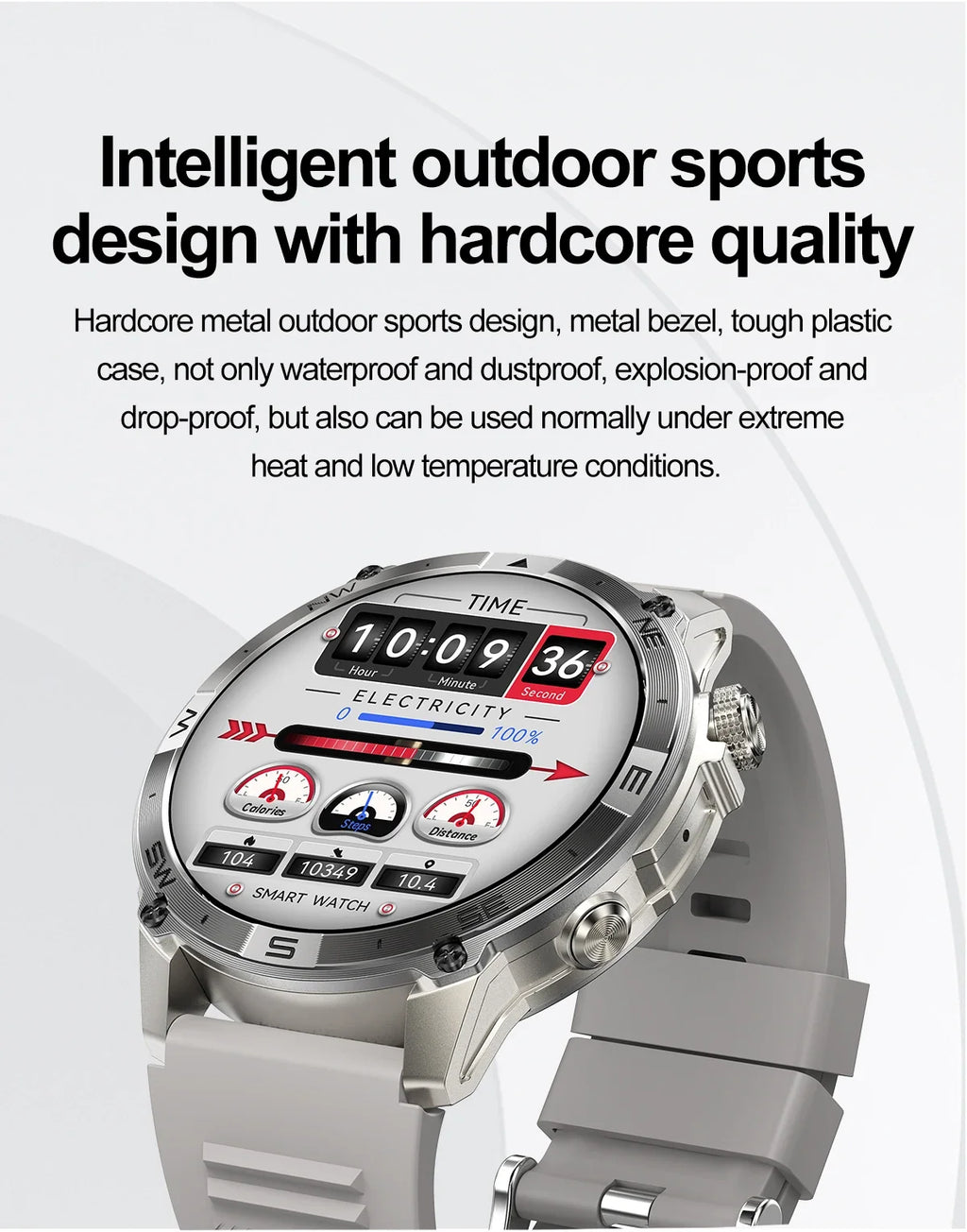 AMOLED Smart Watch - North Edge - GPS Smartwatch