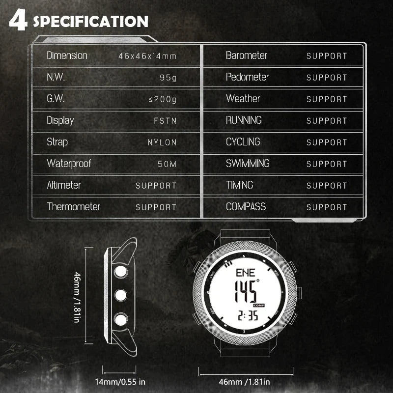 Apache 46 Outdoor Digital Watch – North Edge