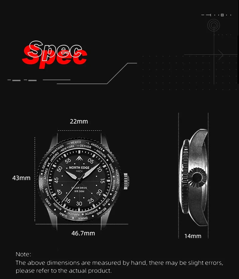 Mach Solar Powered Sports Watch – North Edge