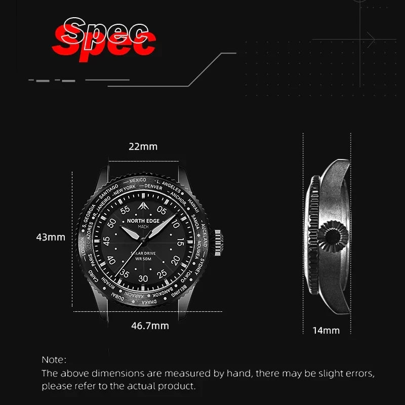 Mach Solar Powered Sports Watch – North Edge