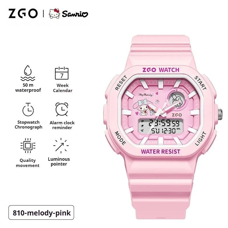Sanrio Original ZGO Waterproof Drop Resistant Electronic Watch