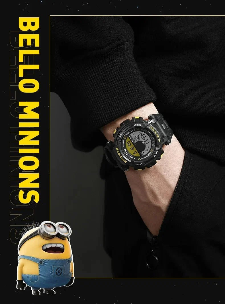 ZGO Co Branded Minions Sports Multi Functional Electronic Watch