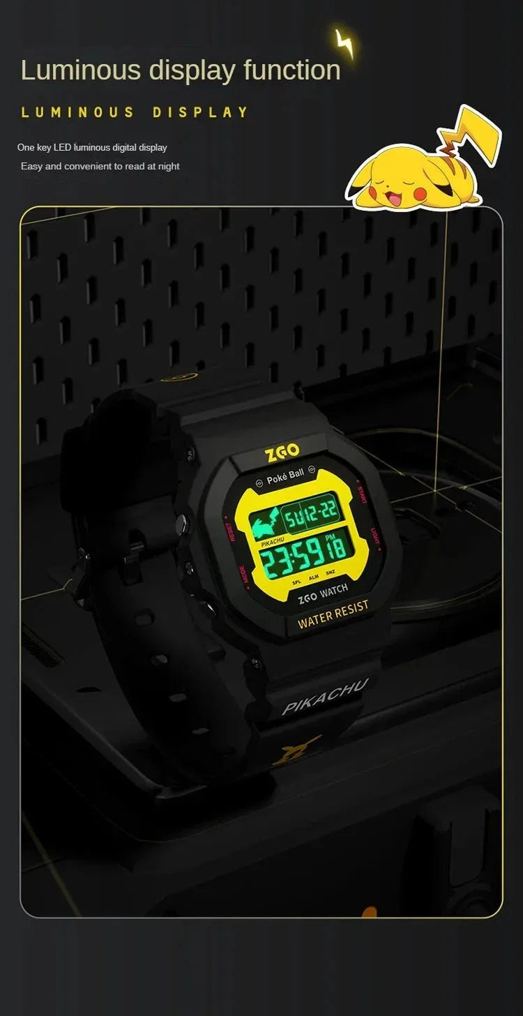 ZGO Pikachu Digital Watches