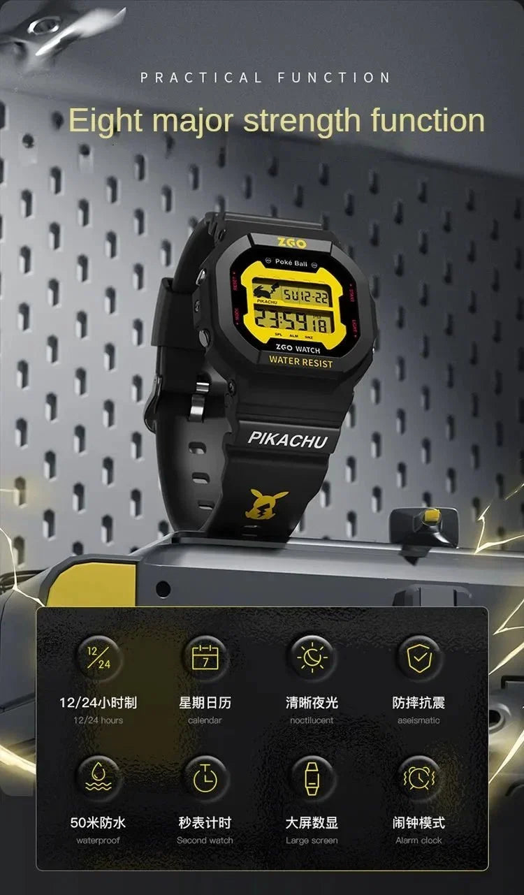 ZGO Pikachu Digital Watches